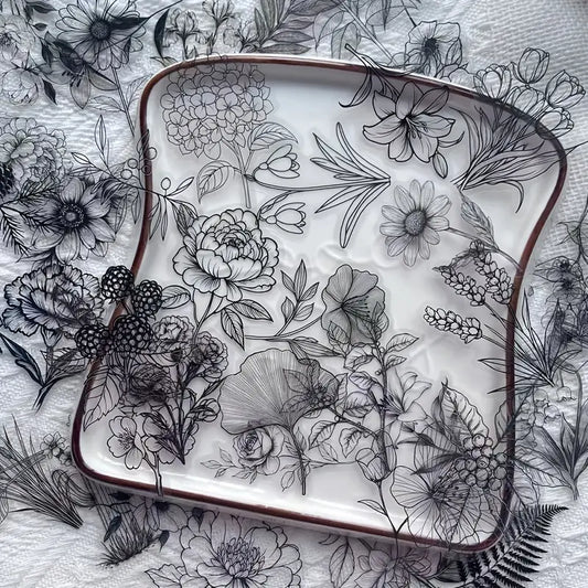 25 Pieces Sticker Pack – Floral and Leaf Tattoo Designs